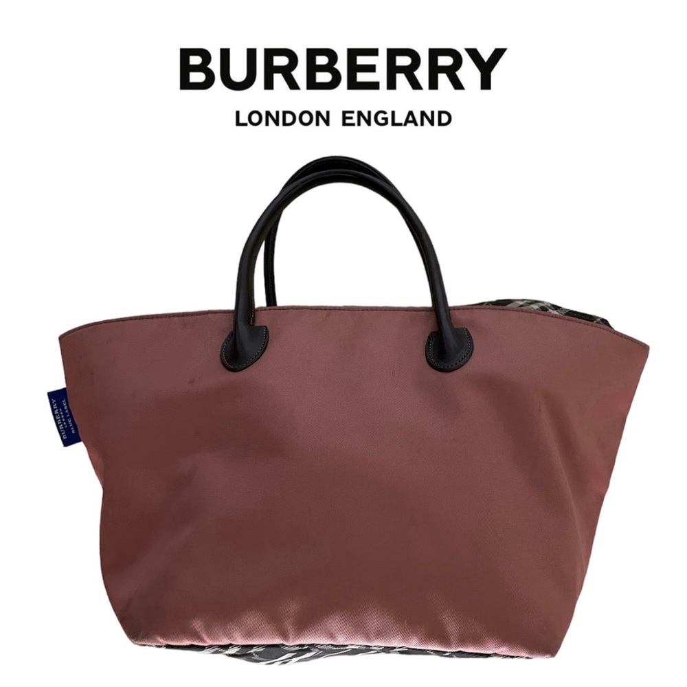 💯 Burberry Nylon  Mauve Tote